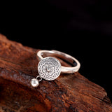 Bague Rotative Anti-Stress avec Mantras – Argent S925 - Biloria