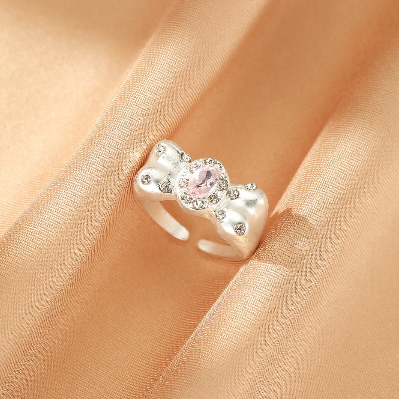Bague Ruban Étoilé Enfant Argent – Bijou Ajustable Zircon - Biloria