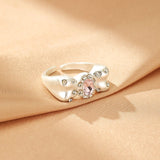 Bague Ruban Étoilé Enfant Argent – Bijou Ajustable Zircon - Biloria
