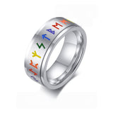 Bague Runique Rotative Ægishjálmur Équilibre et Protection - Biloria