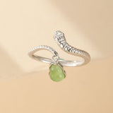 Bague Serpent Jade Bijou Bureau Tendance - Biloria
