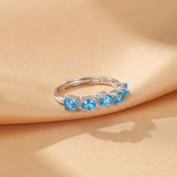 Bague Topaze Ajustable Argent S925 - Bien-être Émotionnel - Biloria