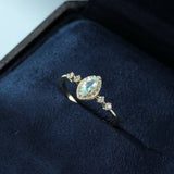 Bague Topaze Bleue Argent 925 – Bijou Cadeau pour Femme - Biloria