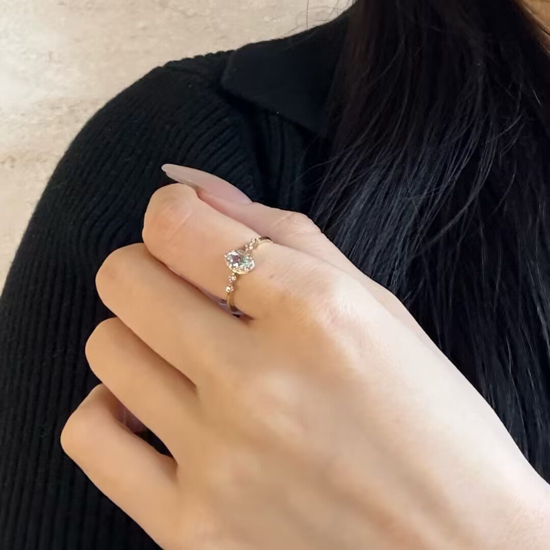 Bague Topaze Bleue Argent 925 – Bijou Cadeau pour Femme - Biloria