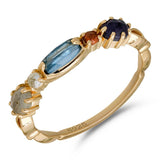 Bague Topaze Lolite Labradorite Destin Paradisiaque - Biloria