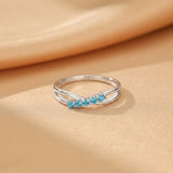 Bague Topaze Onde Scintillante en Argent S925 – Bijou de Sérénité - Biloria