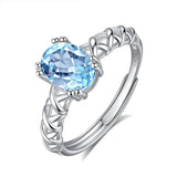 Bague Topaze Voûte Céleste Argent S925 ajustable - Biloria
