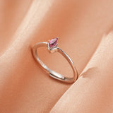 Bague Tourmaline Rose Argent 925 – Bijou Émotionnel - Biloria