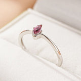 Bague Tourmaline Rose Argent 925 – Bijou Émotionnel - Biloria