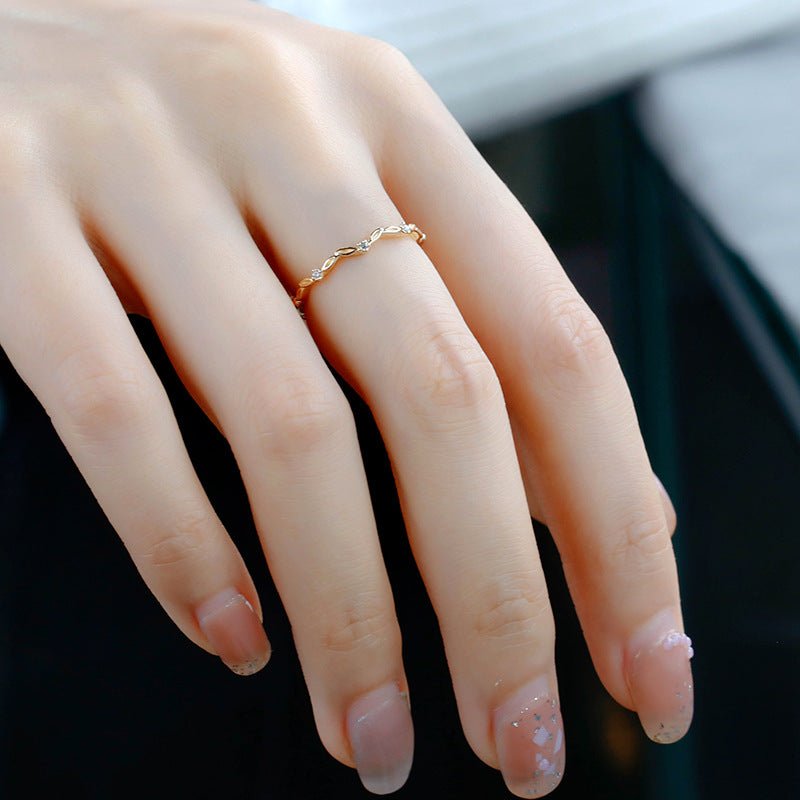 Bague Trio Aigue Marine Perle Zircon Sérénité - Biloria