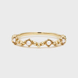 Bague Trio Aigue Marine Perle Zircon Sérénité - Biloria