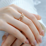 Bague Trio Aigue Marine Perle Zircon Sérénité - Biloria