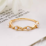 Bague Trio Aigue Marine Perle Zircon Sérénité - Biloria