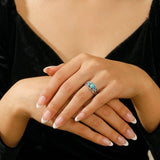 Bague Turquoise Ajustable Argent 925 - Cadeau Femme - Biloria