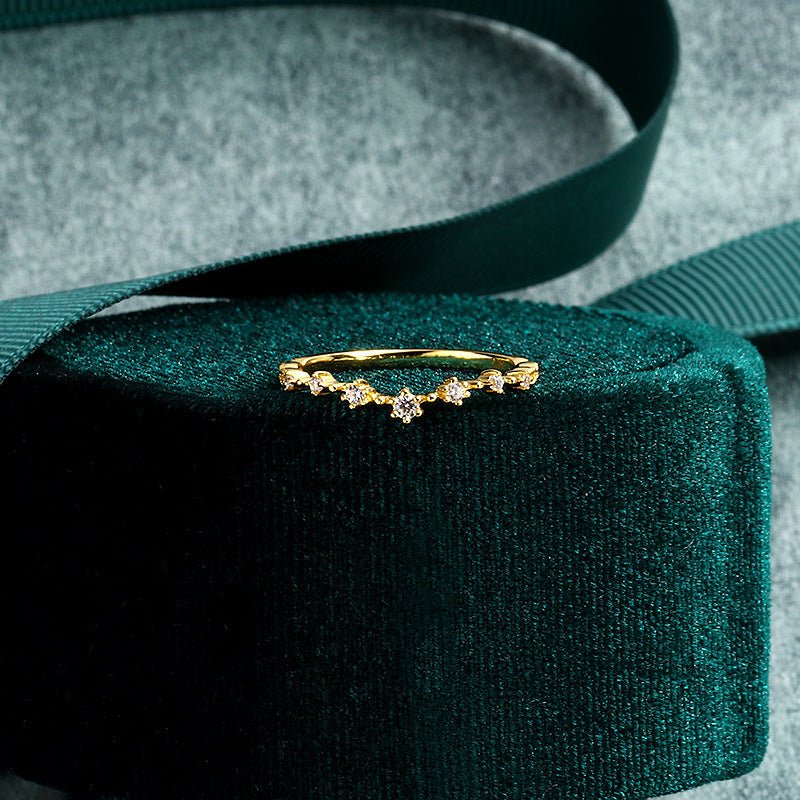 Bague Zircon Septentrion | Argent Plaqué Or - Biloria