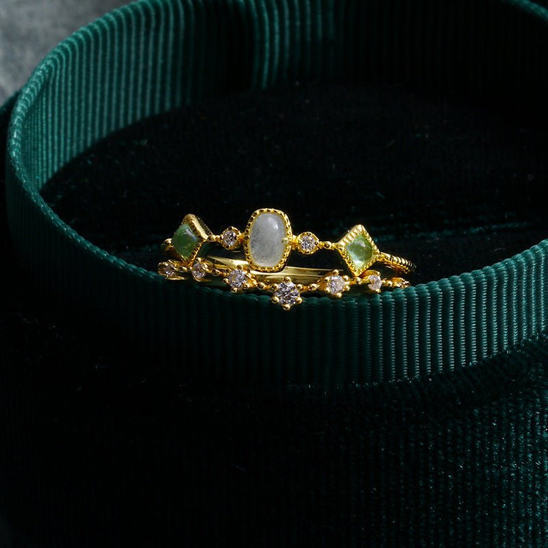 Bague Zircon Septentrion | Argent Plaqué Or - Biloria
