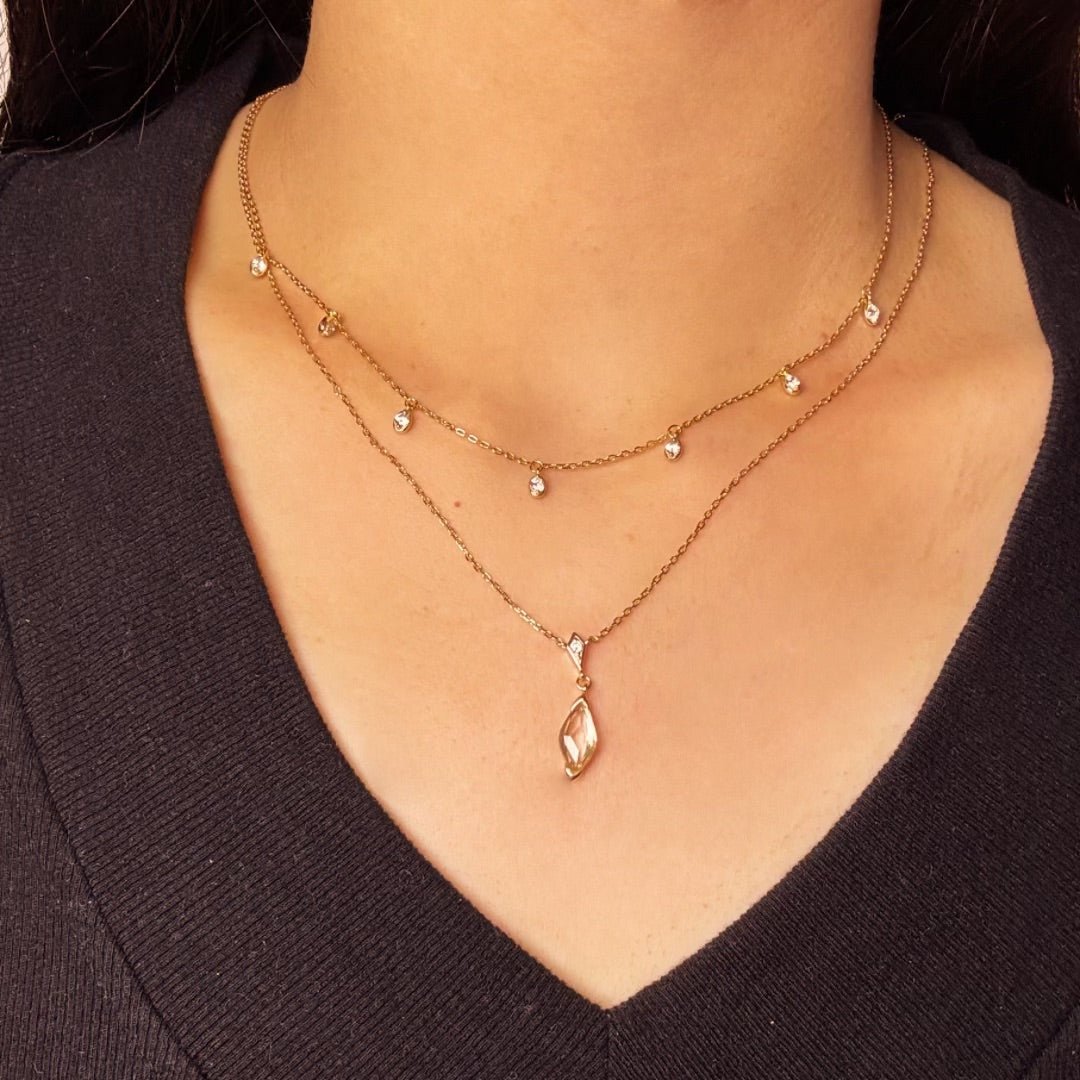 Besoin d'une lumière douce au quotidien ? Collier Cristal de Roche - Biloria