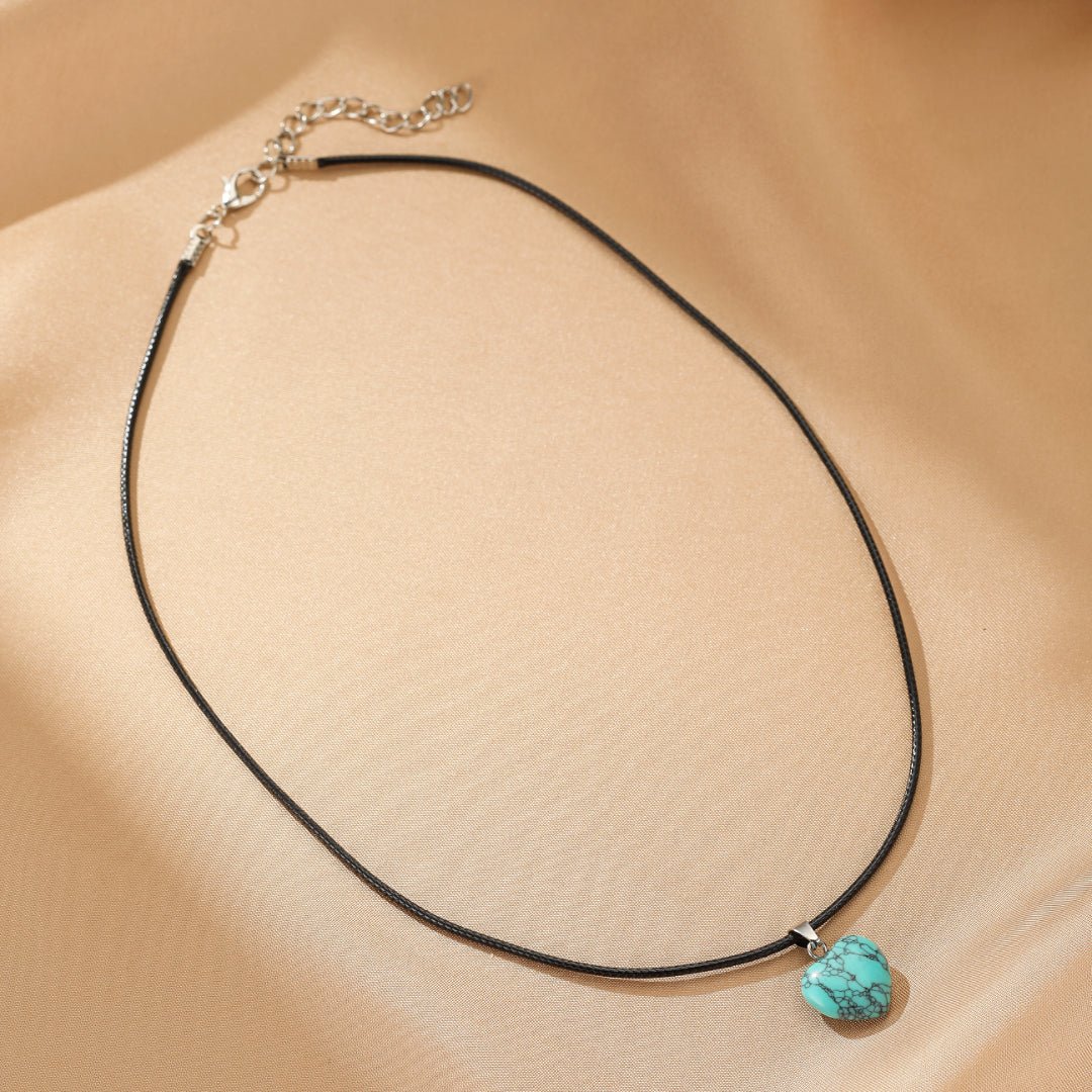 Bijou de Méditation Collier Turquoise Cœur Protecteur - Biloria