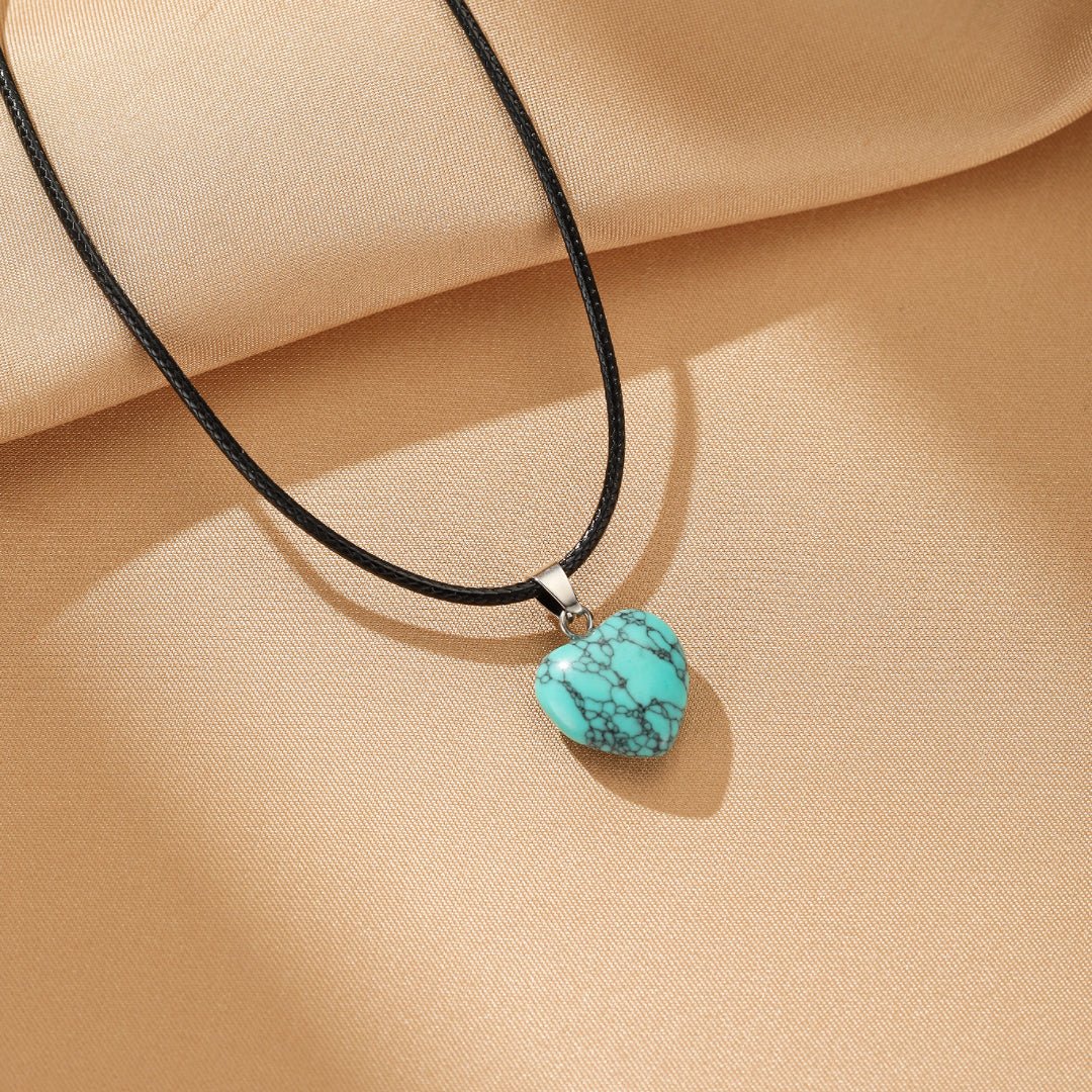 Bijou de Méditation Collier Turquoise Cœur Protecteur - Biloria