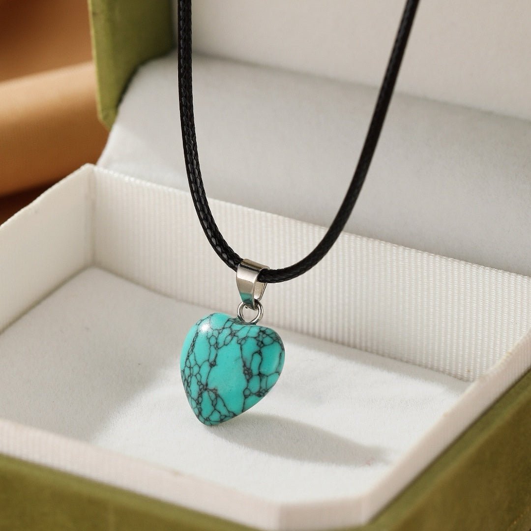 Bijou de Méditation Collier Turquoise Cœur Protecteur - Biloria