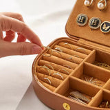Boîte à Bijoux en Cuir Coffret Nomade Rangement Velouté - Biloria