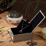 Boîte Cadeau Zen en Lin Beige pour Bijoux - Biloria