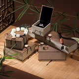 Boîte Cadeau Zen en Lin Beige pour Bijoux - Biloria