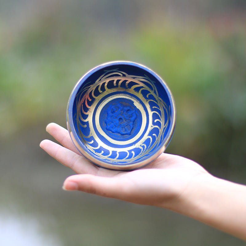 Bol Chantant Tibétain Bleuet avec Mantras - Biloria