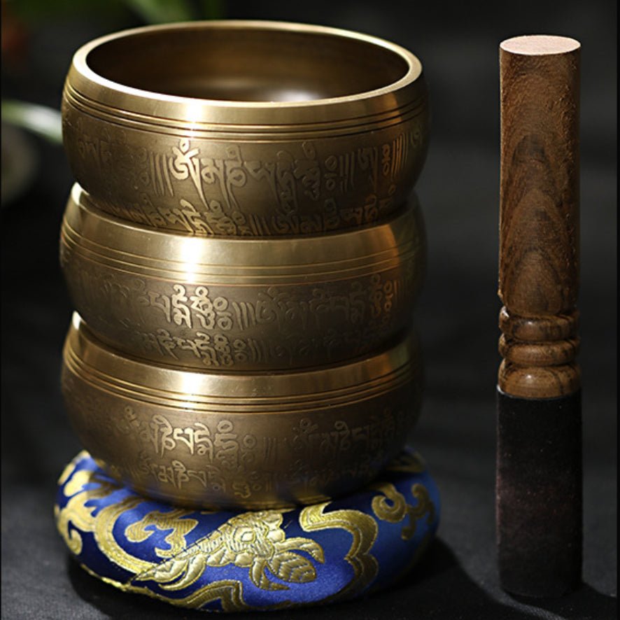 Bol Chantant Tibétain Laiton Mantra Muse Méditation - Biloria
