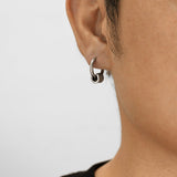 Boucle d'Oreille Anneau Viking pour Homme – Motif Totem - Biloria
