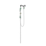 Boucle d'Oreille Aventurine Bambou Argent 925 - Biloria