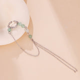 Boucle d'Oreille Aventurine Bambou Argent 925 - Biloria