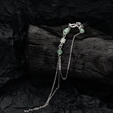 Boucle d'Oreille Aventurine Bambou Argent 925 - Biloria