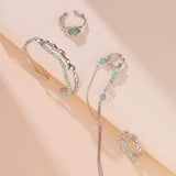 Boucle d'Oreille Aventurine et Bambou en Argent 925 – Sérénité - Biloria