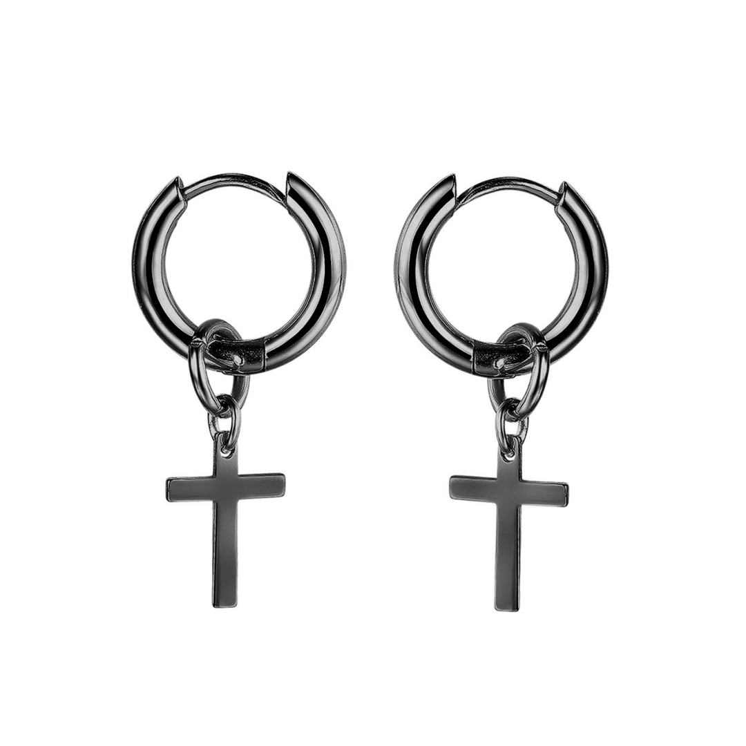 Boucle d'Oreille Croix Homme – Symbole de Foi et Style au Quotidien - Biloria