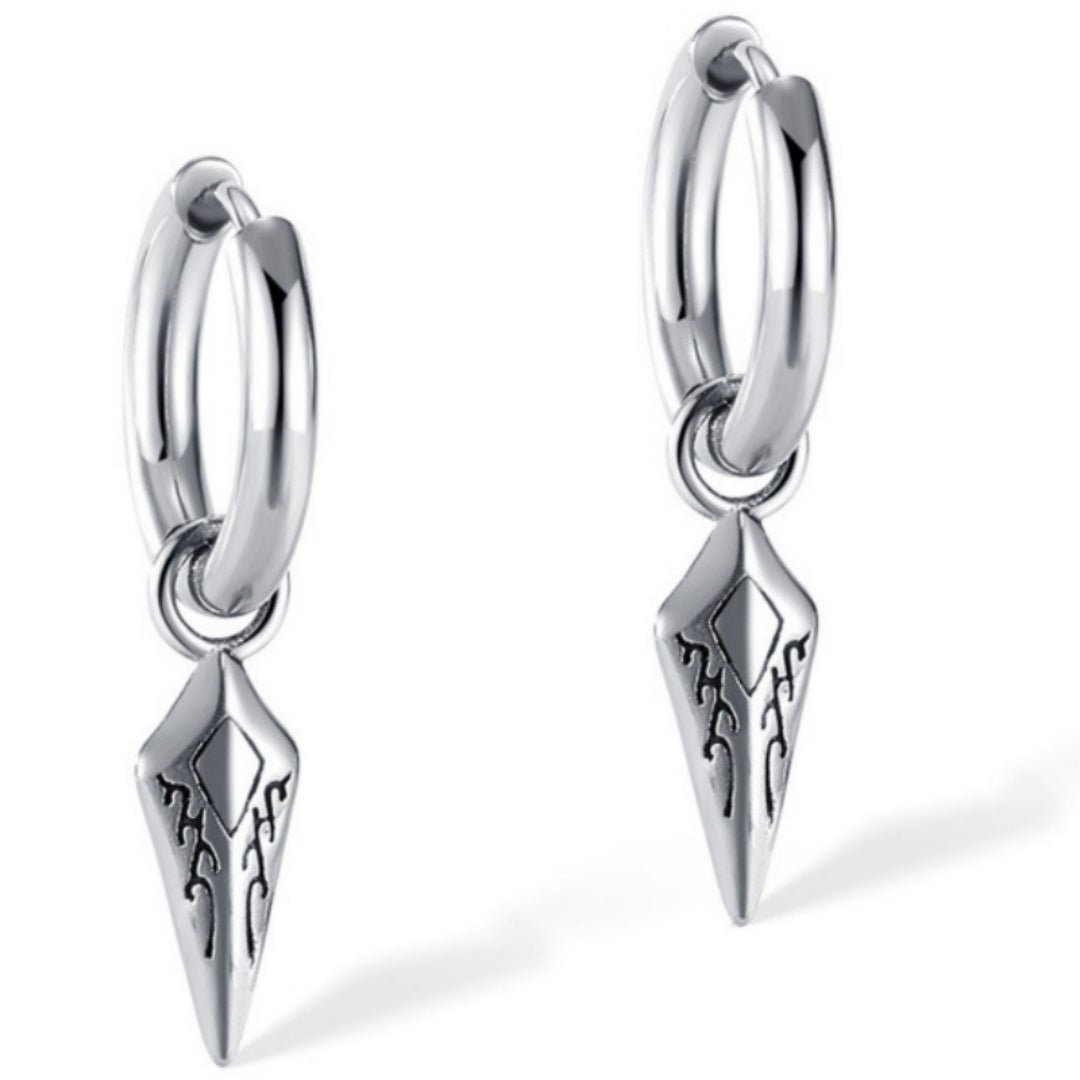 Boucle d'Oreille Flèche Homme Acier Inoxydable - Biloria