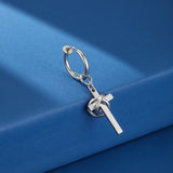 Boucle d'Oreille Homme Croix Lien Éternel Acier Inoxydable - Biloria