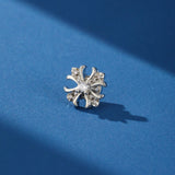 Boucle d'Oreille Homme Croix Magnétique Zircons Acier Inoxydable - Biloria
