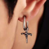 Boucle d'Oreille Homme Épée Viking - Acier Inoxydable 316L - Biloria