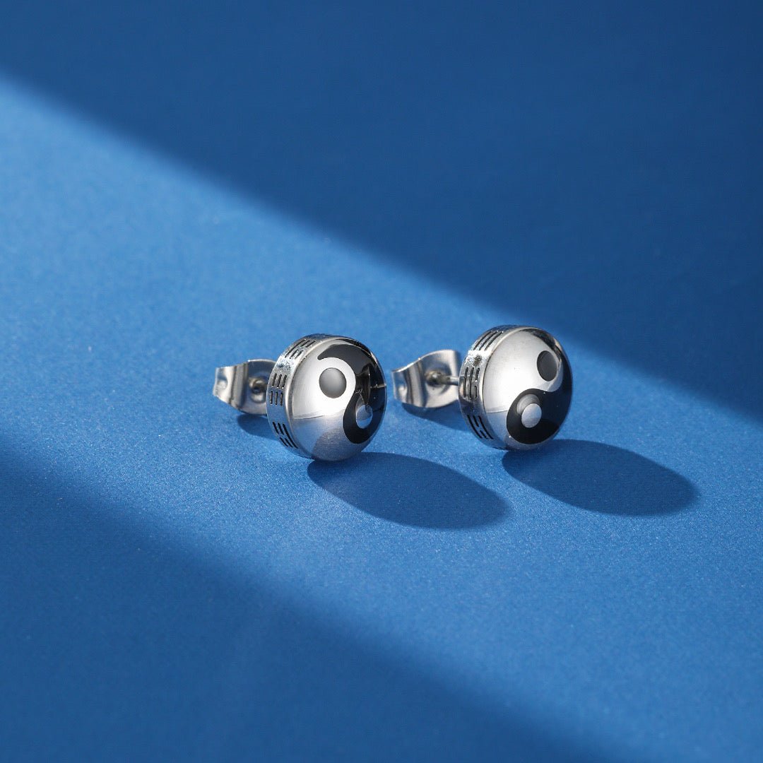 Boucle d'Oreille Yin Yang Homme – Symbole d'Équilibre et Sérénité - Biloria