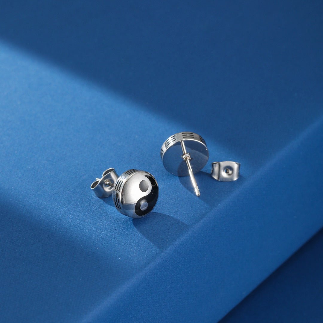Boucle d'Oreille Yin Yang Homme – Symbole d'Équilibre et Sérénité - Biloria