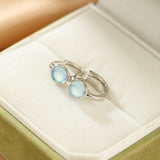 Boucles d'oreilles Aigue marine Argent 925 – Apaisement et élégance - Biloria
