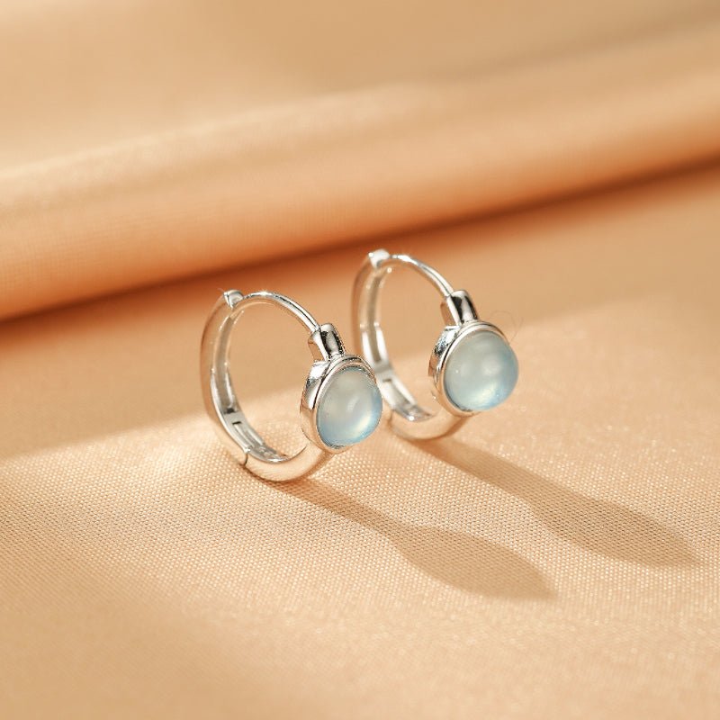 Boucles d'oreilles Aigue marine Argent 925 – Apaisement et élégance - Biloria