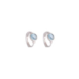 Boucles d'oreilles Aigue marine Argent 925 – Apaisement et élégance - Biloria