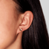 Boucles d'oreilles Aigue marine cœur serein argent plaqué or - Biloria