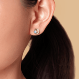 Boucles d'oreilles Aigue marine Étoile Lunaire - Argent S925 - Biloria
