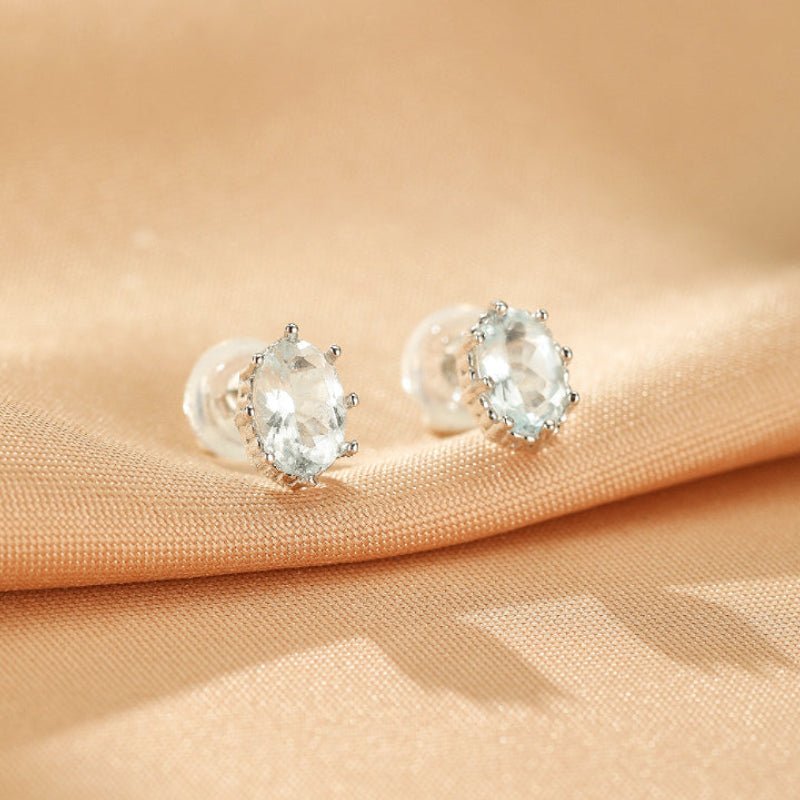 Boucles d'oreilles Aigue marine – offrir en cadeau - Biloria