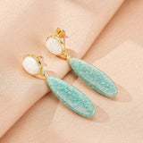 Boucles d'Oreilles Amazonite Pierre de Lune Bijou Féminin - Biloria