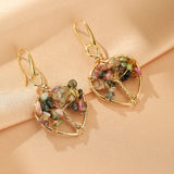 Boucles d'oreilles Améthyste Arbre de Vie Cuivre - Bijoux Feng Shui - Biloria