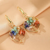 Boucles d'oreilles Améthyste Arbre de Vie Cuivre - Bijoux Feng Shui - Biloria